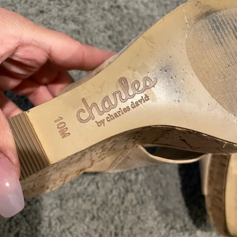 Charles David suede wedges